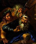 Girolamo Troppa Laomedon Refusing Payment to Poseidon and Apollo France oil painting artist